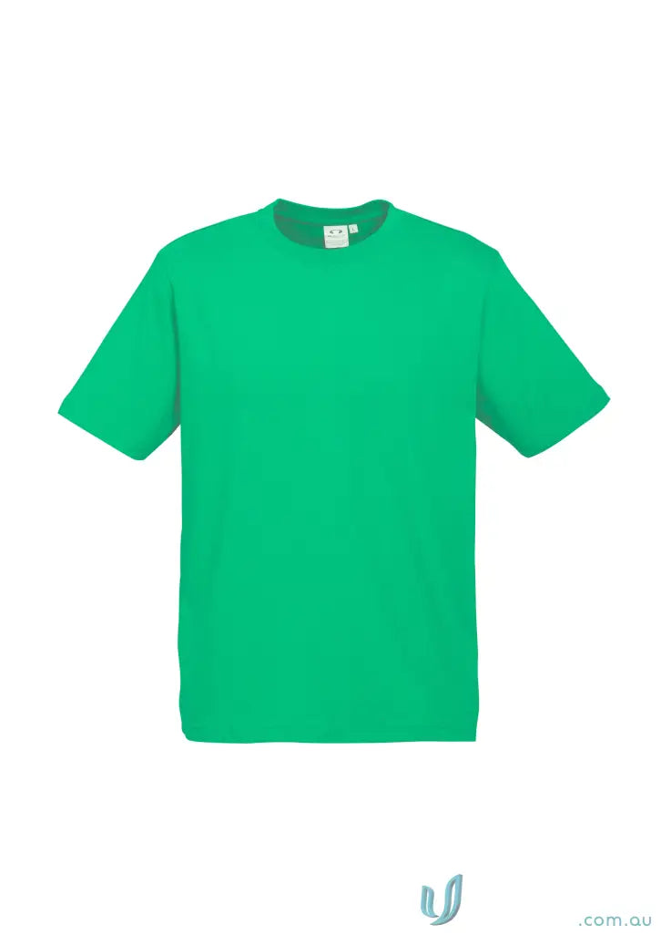 Kids Brightport Tee in bright green made from comfy combed cotton, standard colours