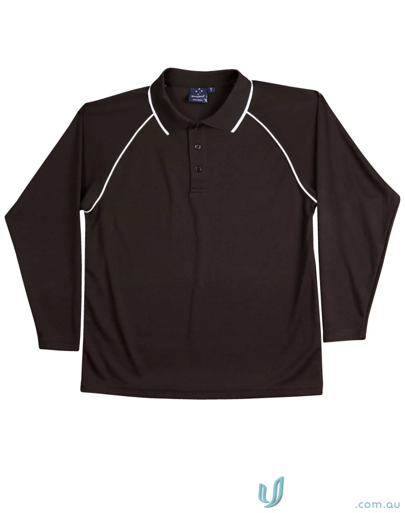 Kids Champion Raglan cooldry long sleeve polo shirt for kids, super comfy and stylish