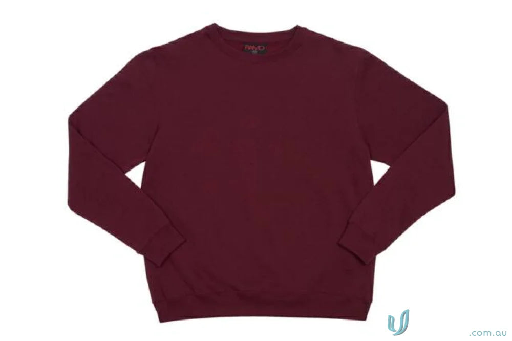 Kids crew neck sloppy joes sweater in solid maroon long sleeve style