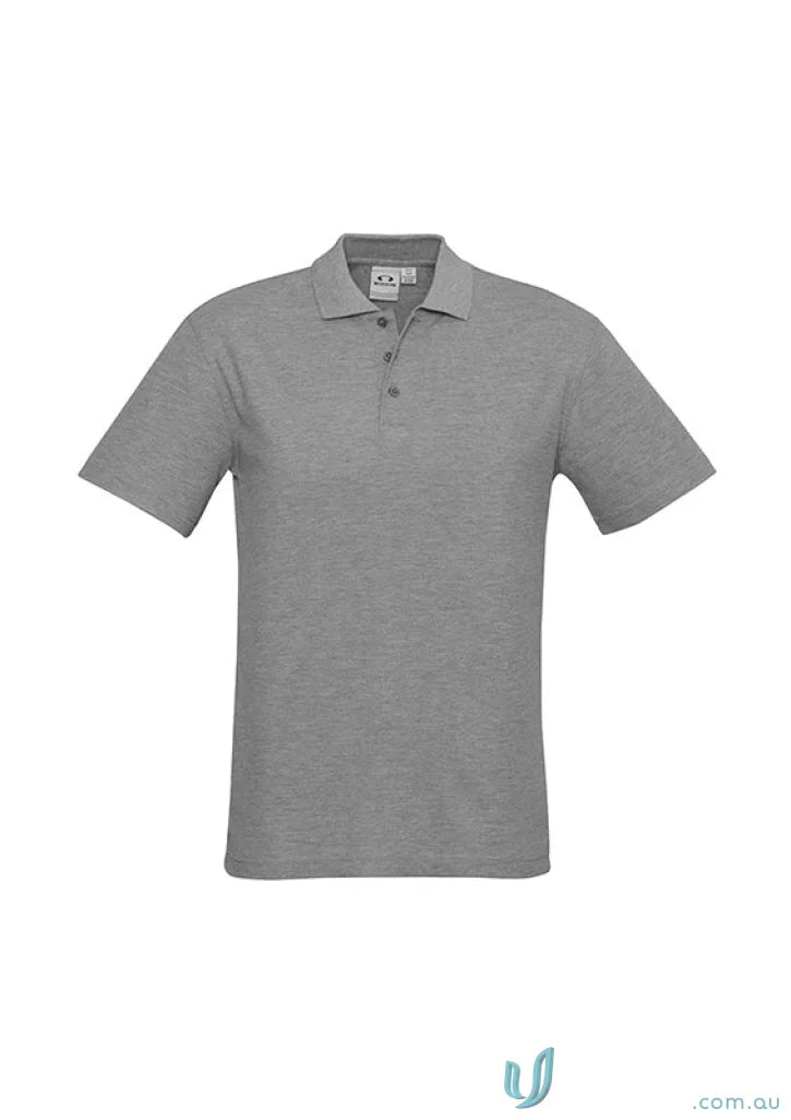 Gray short-sleeved polo shirt from Kids Crew Polo in the Biz Collection Kids school uniform game