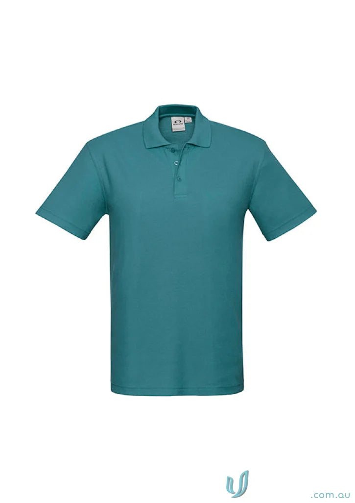 Kids Crew Polo teal short-sleeved shirt for school uniform game from Biz Collection Kids