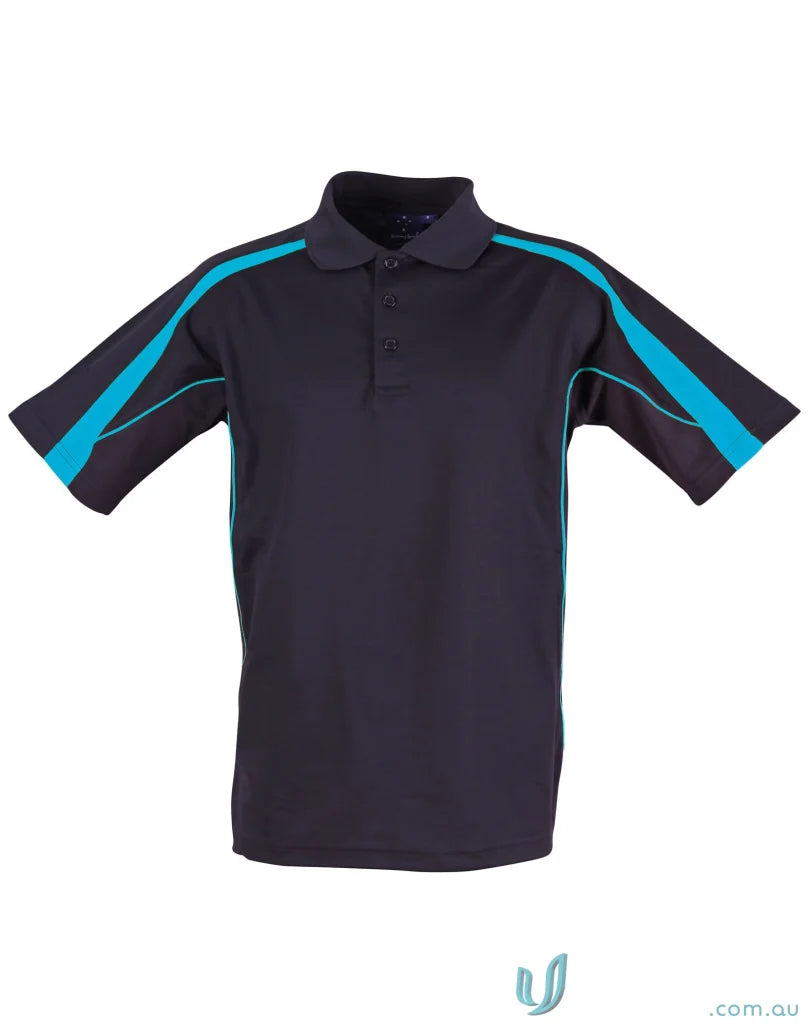 Kids Legend Polo dark polo shirt with turquoise accents for Legend Truedry fashion