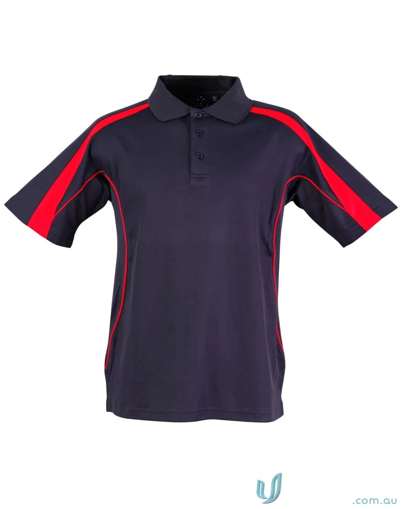 Kids Legend Polo navy polo shirt with red accents from Legend Truedry fashion