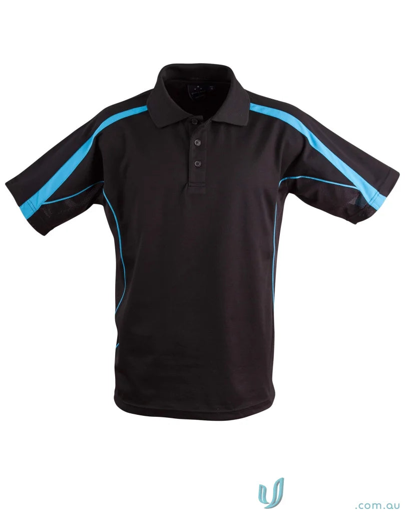 Kids Legend Polo with Black and Blue Accents, Perfect for Legend Truedry Fashion