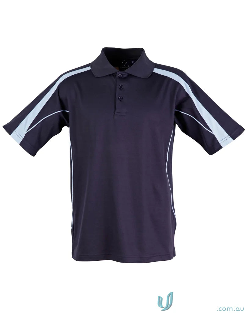 Kids Legend Polo navy blue with light blue accents, part of Legend Truedry fashion