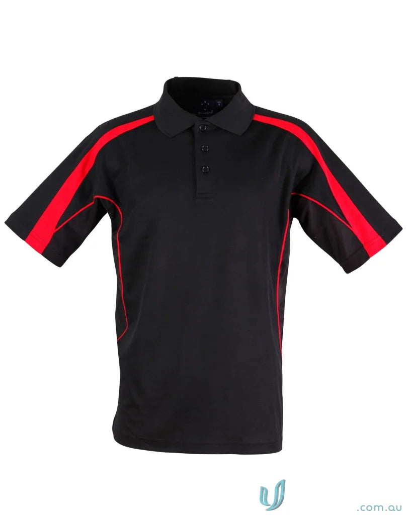 Kids Legend Polo black and red short-sleeve shirt perfect for Legend Truedry fashion