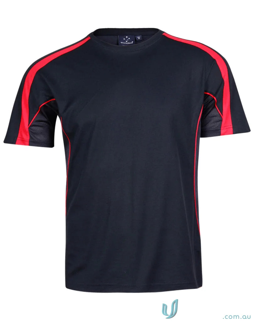 Kids Legend Tee black and red athletic t-shirt for active uniforms or workwear