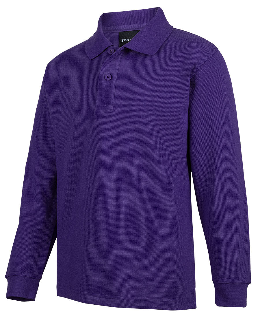 JB’s Kids Light Blue Long Sleeve Polo Shirt - Purple / 4 - POLO