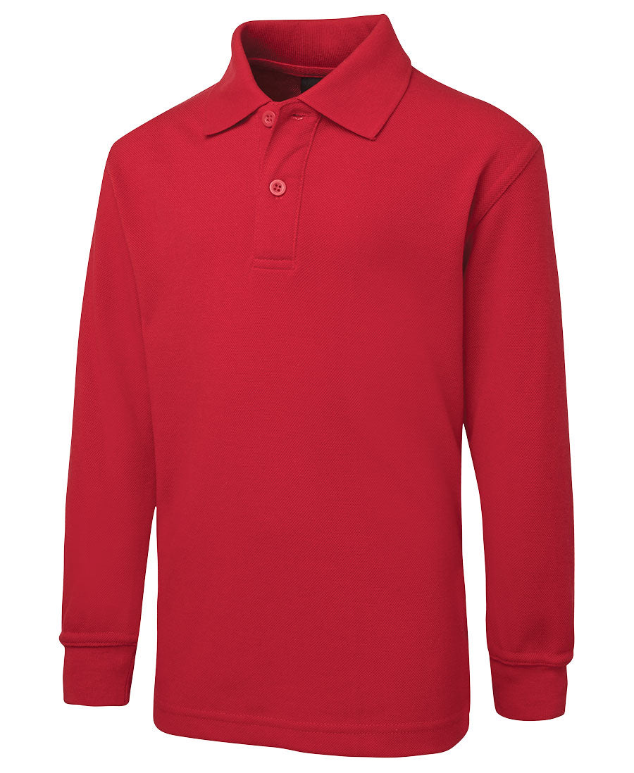 JB’s Kids Light Blue Long Sleeve Polo Shirt - Red / 4 - POLO