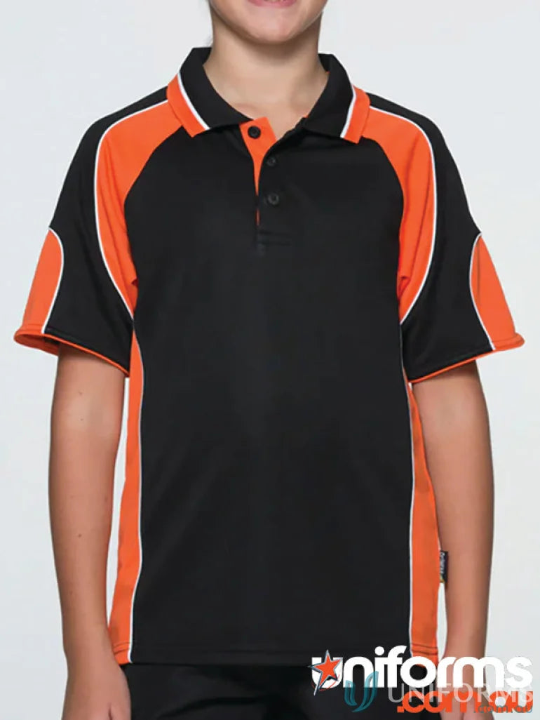Black and orange kids Murray Polo shirt for boys from Kids Murray Polo collection