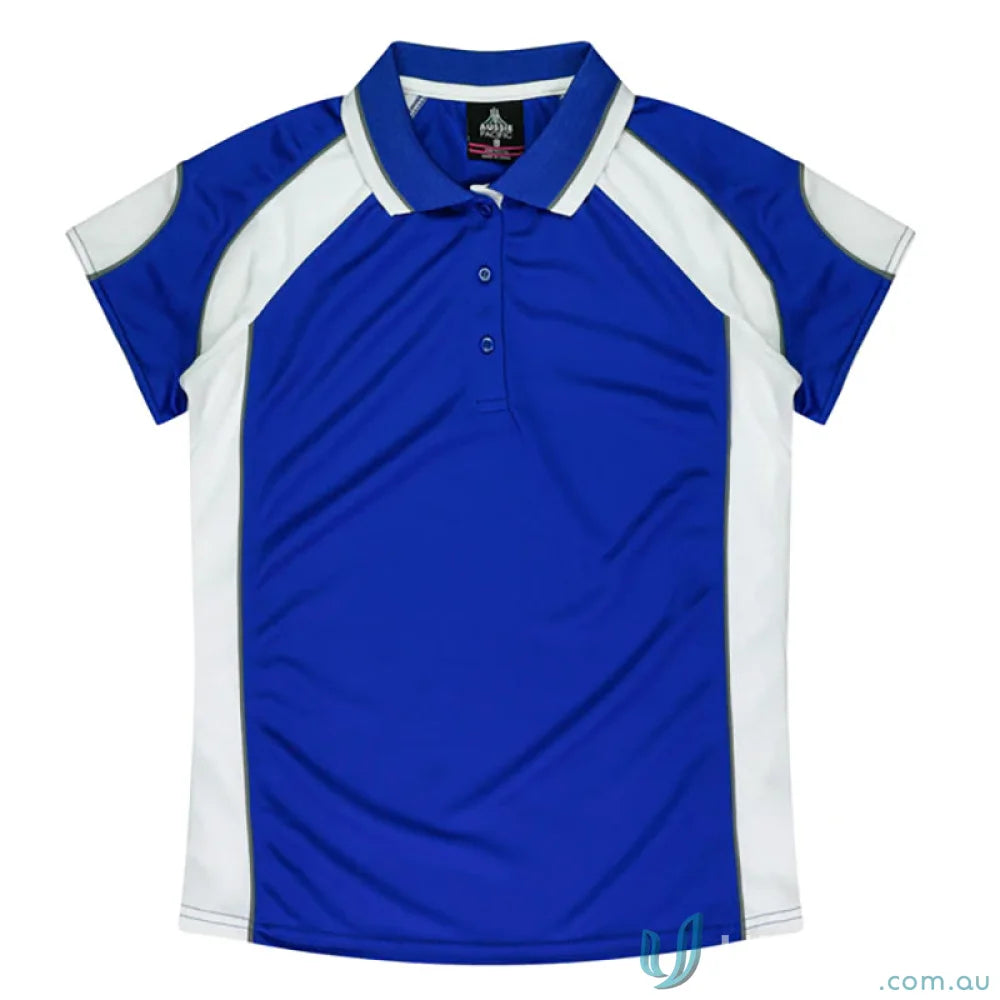 Kids Murray Polo shirt in blue and white, perfect for kids Murray style