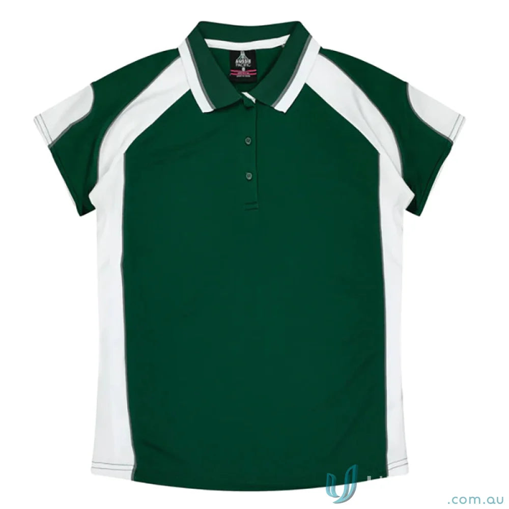 Kids Murray Polo in green and white, perfect for stylish little boys
