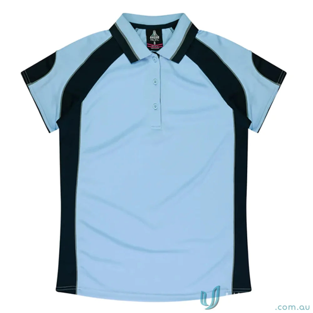 Light blue and black Kids Murray Polo shirt perfect for kids Murray casual wear