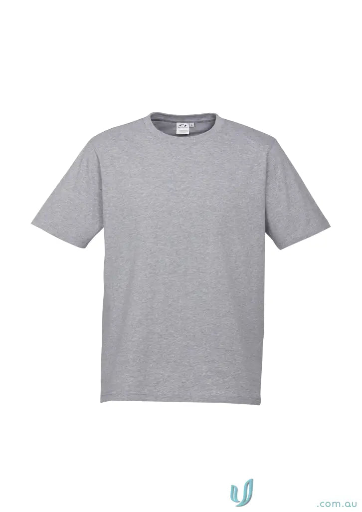 Kids Newport Tee in heather grey made from soft combed cotton, available in standard colours