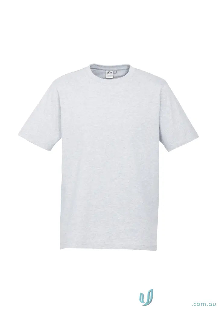 Kids Newport Tee in light grey with crew neck, made from comfy combed cotton in standard colours