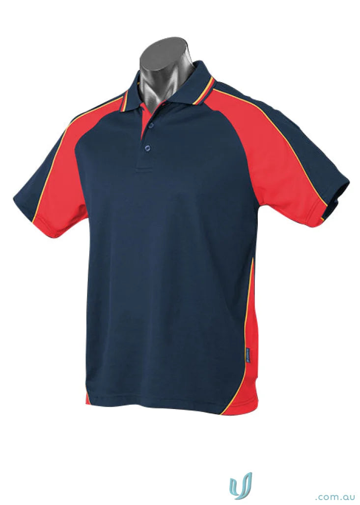 Kids Panorama Polo with two-tone design and button placket for uniforms or workwear