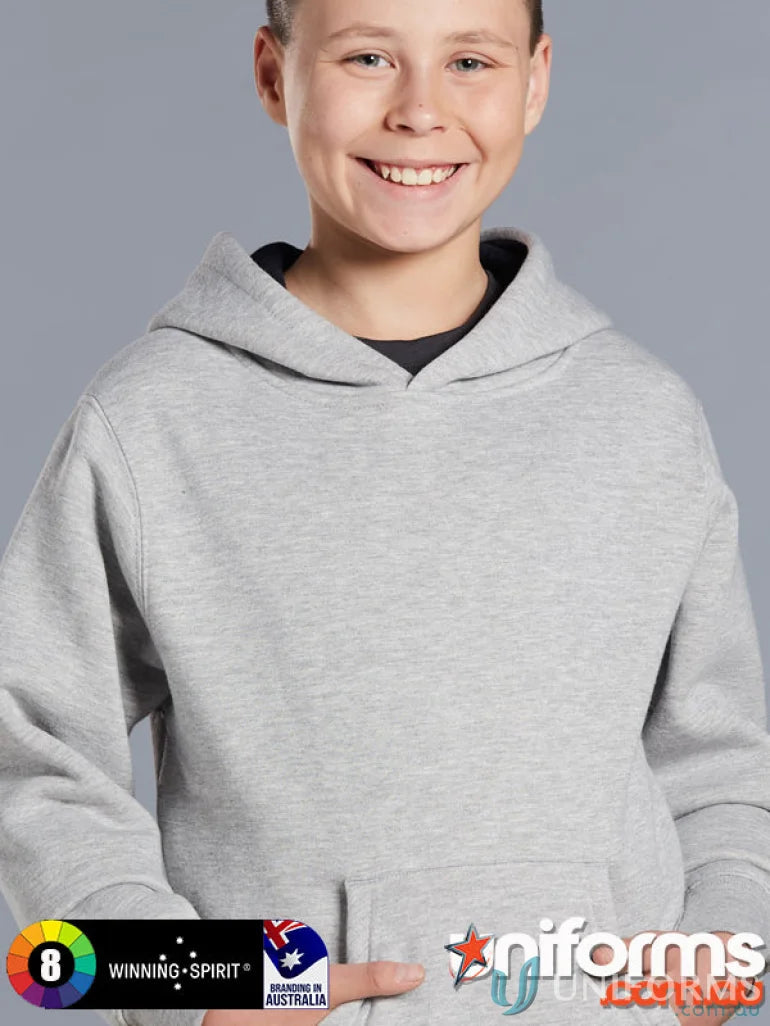 Kids passion fleece hoodie featuring a cozy gray hooded sweatshirt for clubs needing warm
