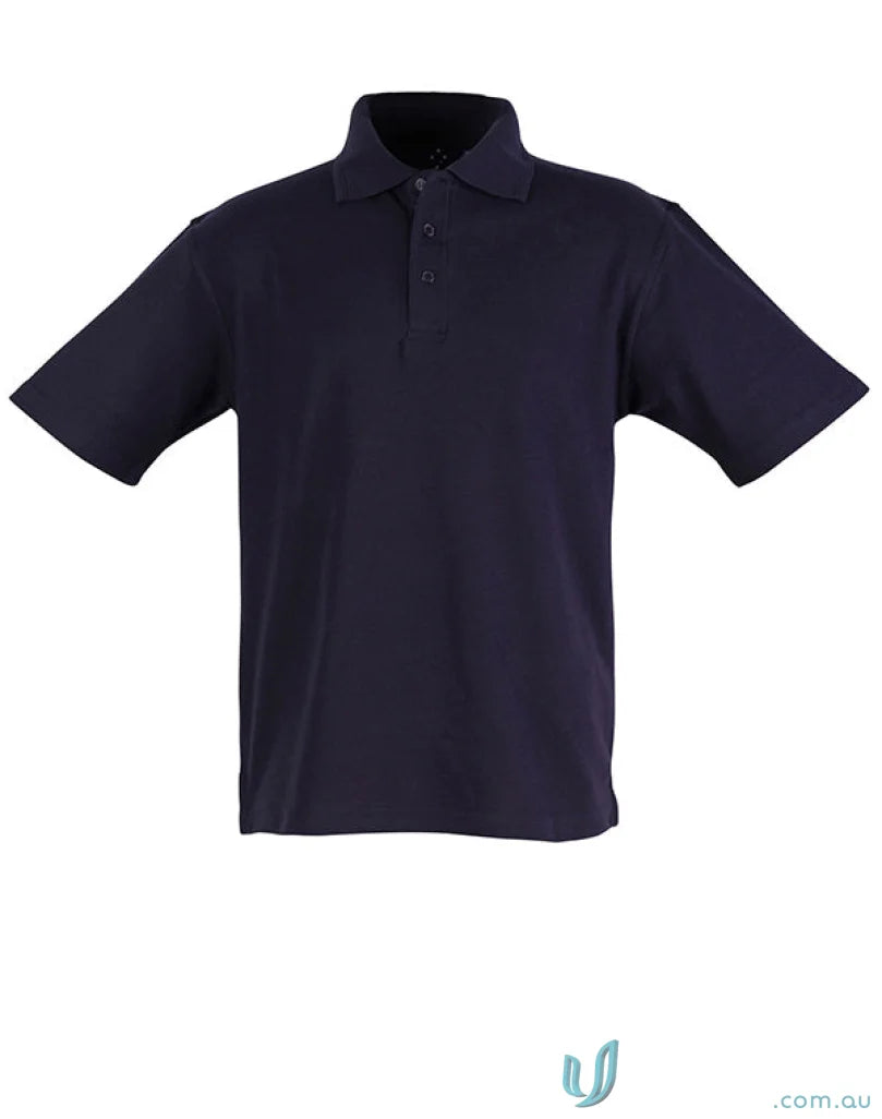 Kids Pique SS Polo in navy blue made from premium kids polo poly-cotton pique knit