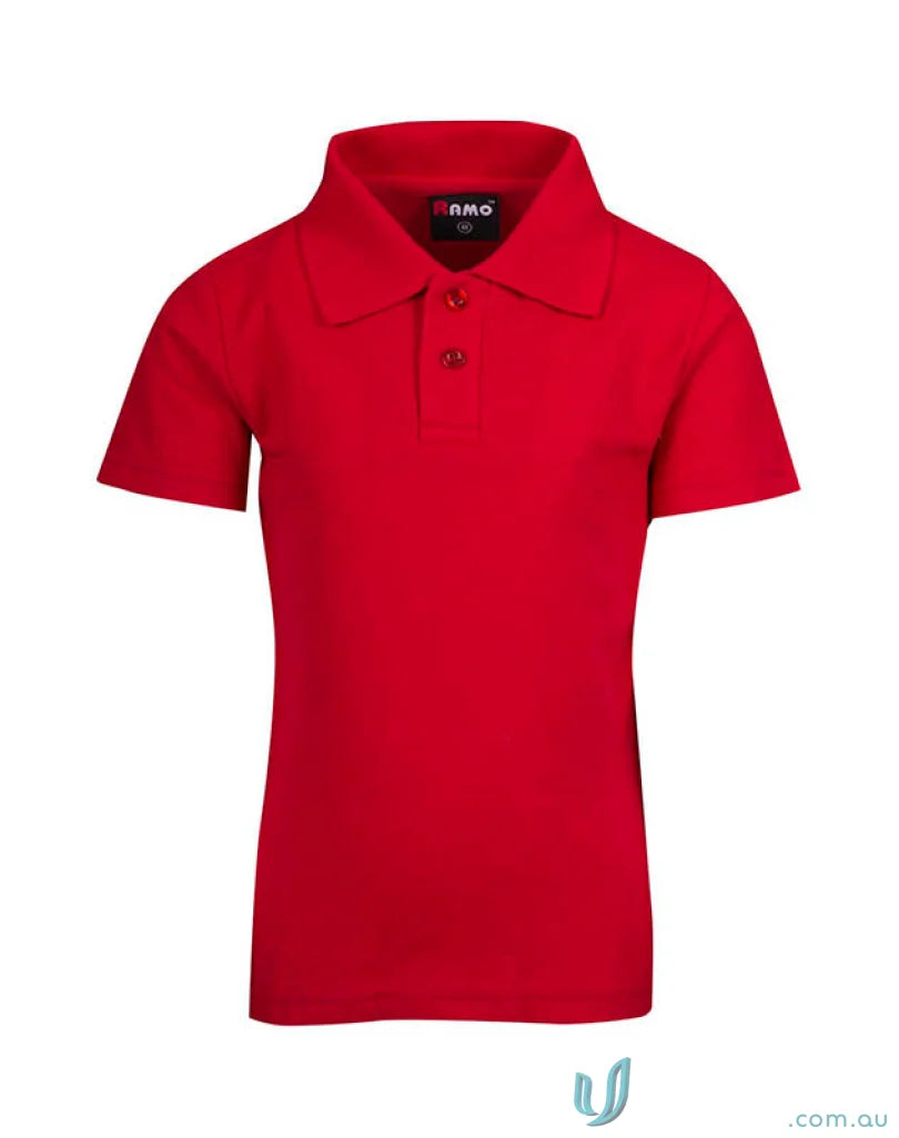 Kids Polo vibrant red short-sleeved polo shirt perfect for uniforms or casual workwear