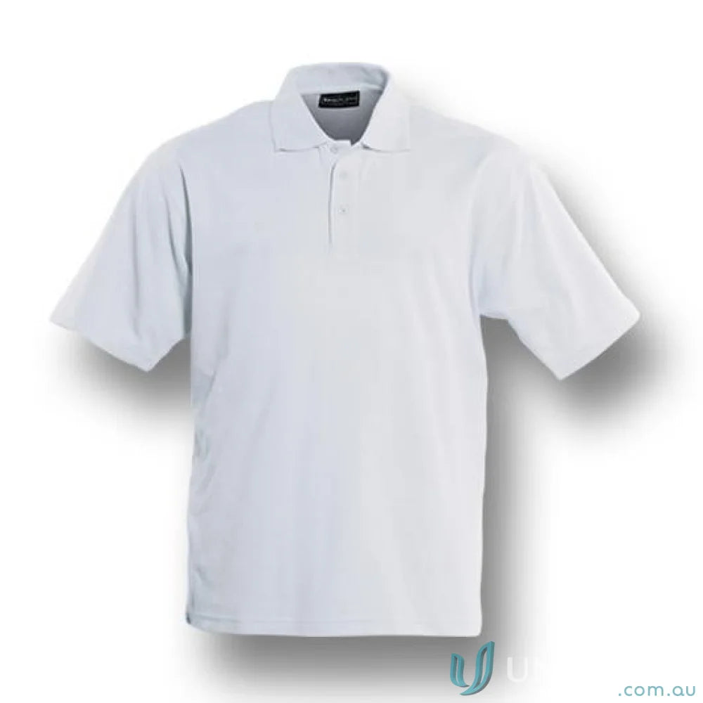 Kids poly face cotton short-sleeved polo shirt with three-button placket