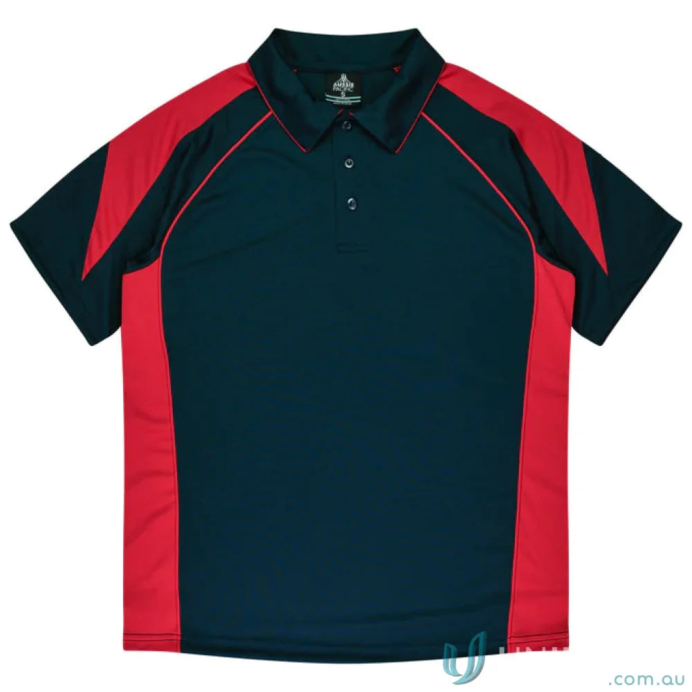 Kids Premier Polo showing stylish two-tone short-sleeved fabric shirt perfect for uniforms and workwear