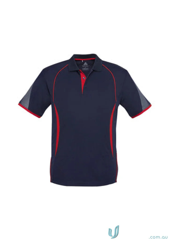 Kids Razor Polo shirt in navy and red, part of Biz Collection Kids Razor collection