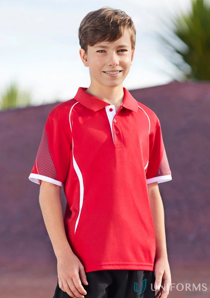 Kids Razor Polo red and white polo shirt from Biz Collection Kids collection kids razor