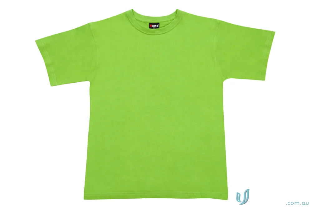 Kids Regular T-Shirt in lime green, perfect for uniforms or casual workwear, see sizing guide