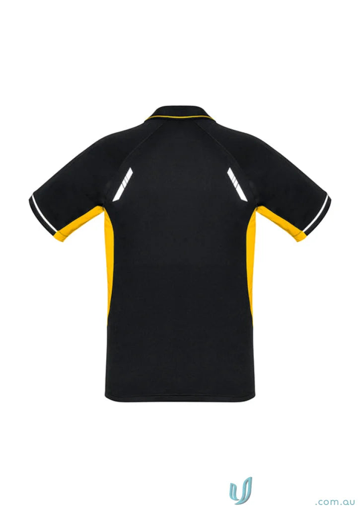 Kids Renegade Polo in black and gold from Biz Collection Kids P700KS Kids line