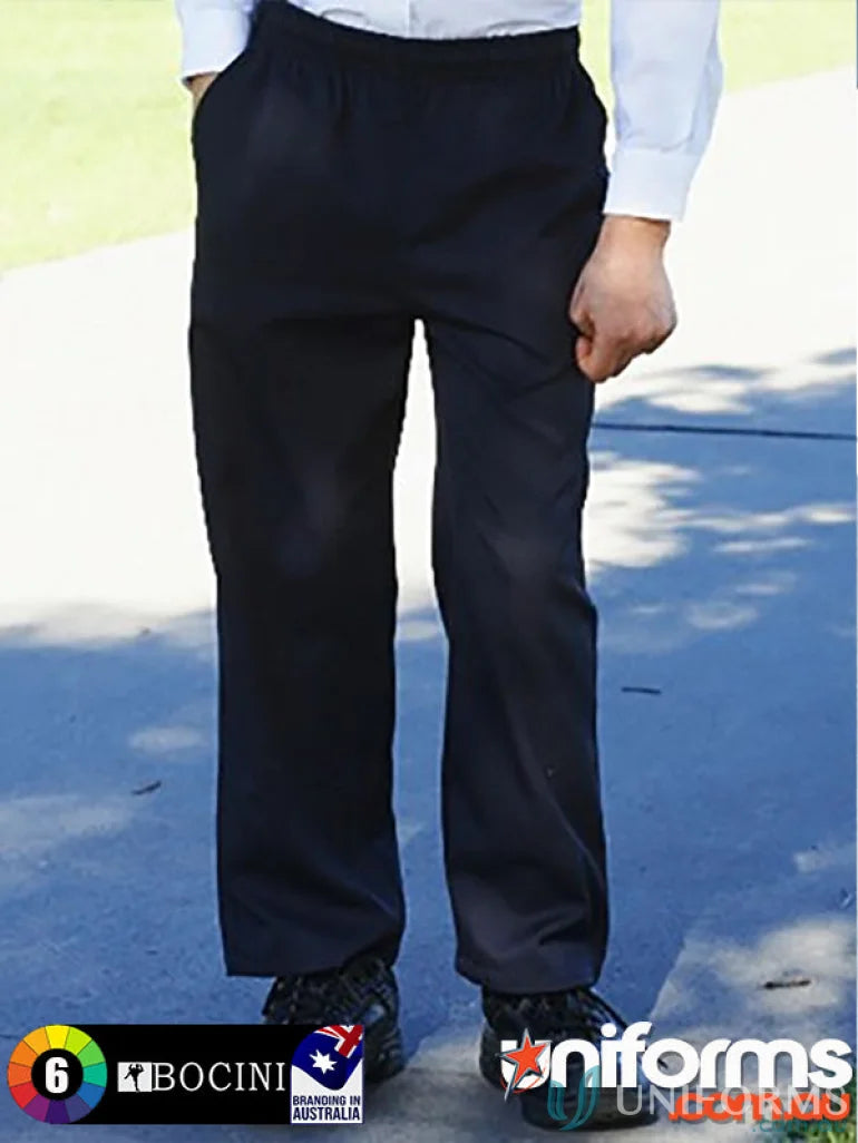 Kids school trousers in black uniform style worn by a kid for school days