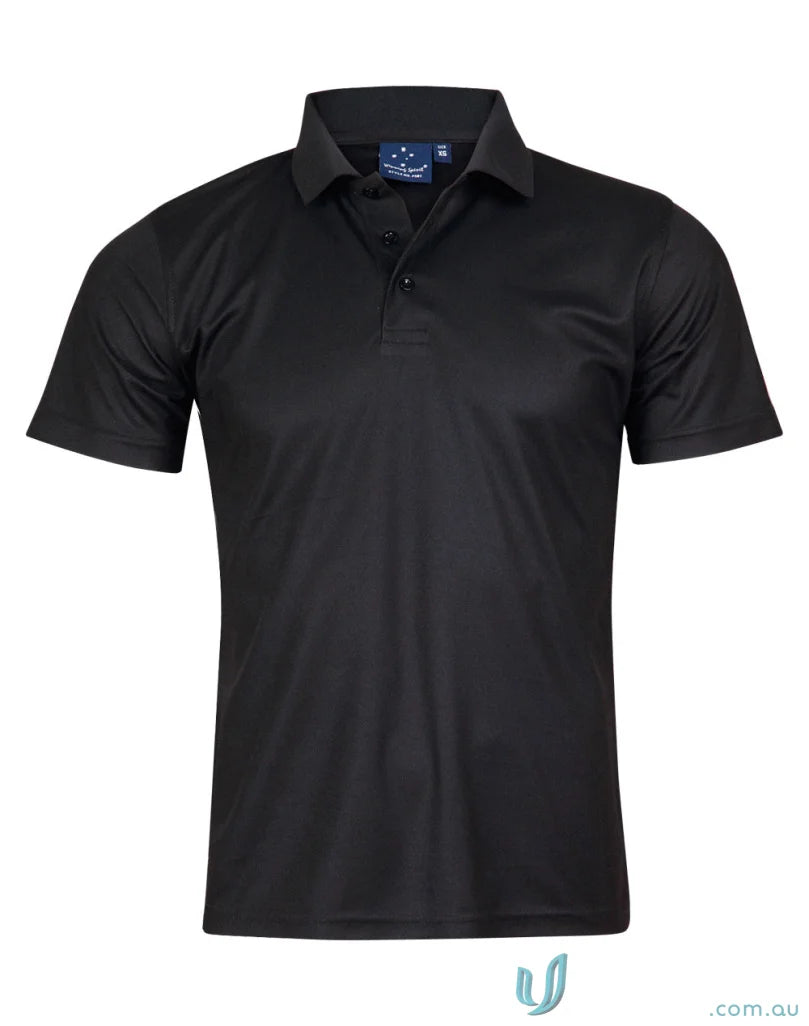 Kids Verve Polo black short-sleeved polo shirt for stylish kids sets and PS81K kids uniforms