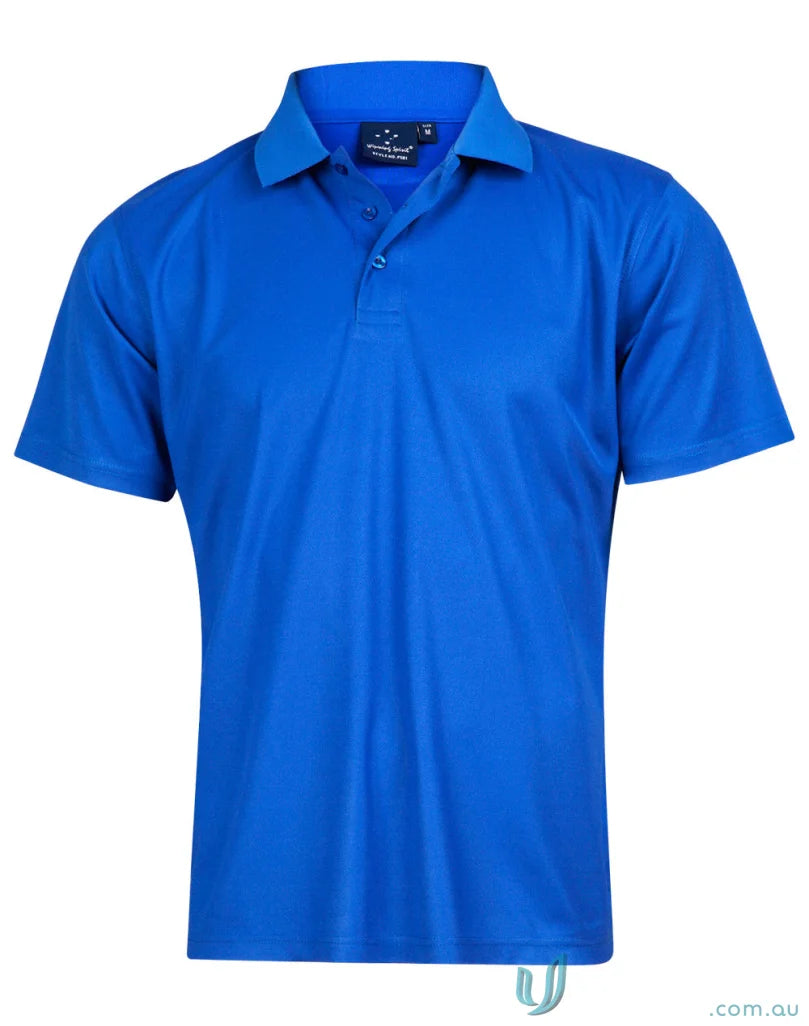 Kids Verve Polo in royal blue with dark collar, perfect for stylish kids sets