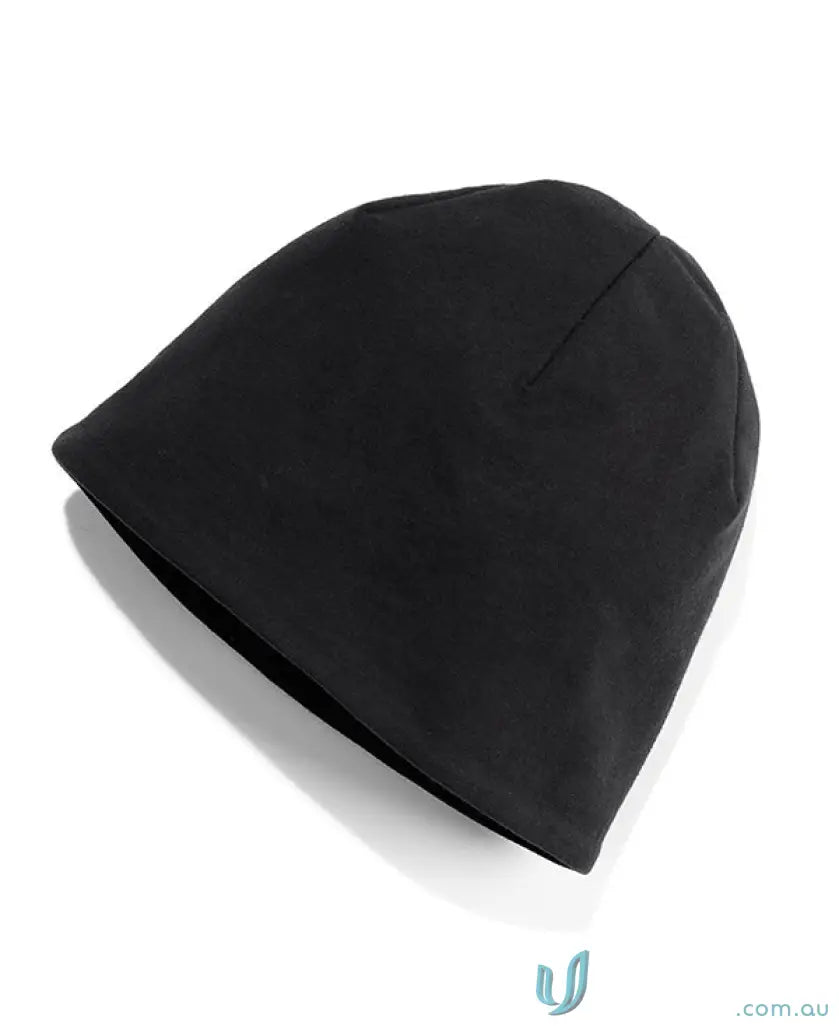 Plain black JBS Knitted Beanie with folded brim and subtle seam for a casual look