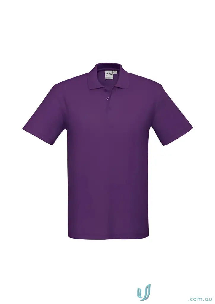 Purple Krue Polo with short sleeve design and durable top-stitched armholes