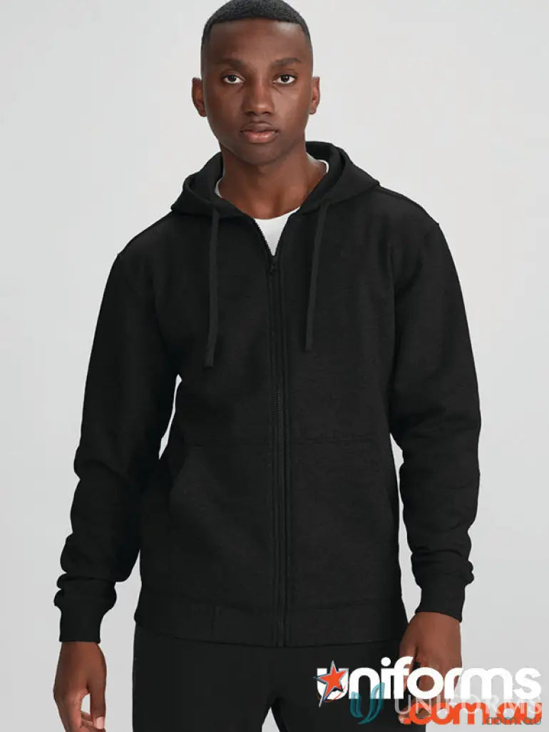 Black zip-up hooded sweatshirt from Krue Zip Hoodie collection crew zip hoodie sw762m biz