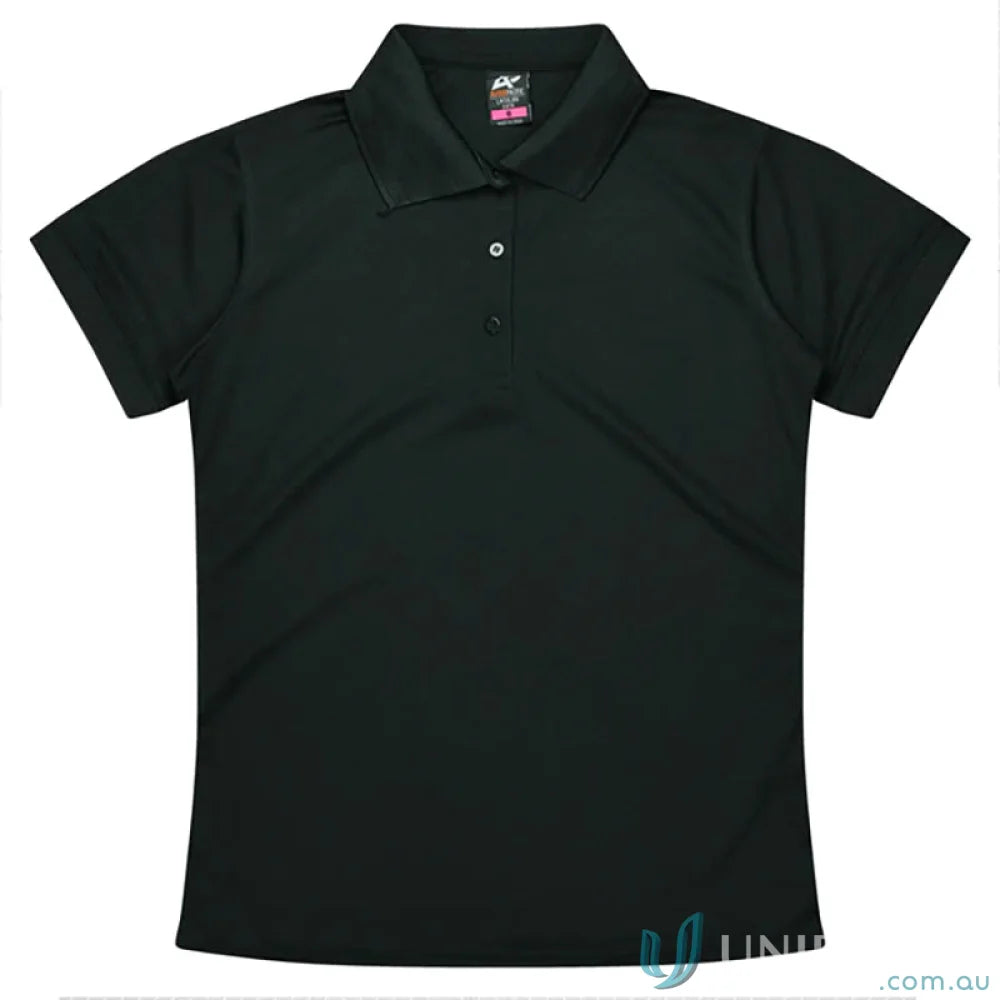 Lachlan Lady Polo in honeycomb knit with knitted collar, perfect for uniforms