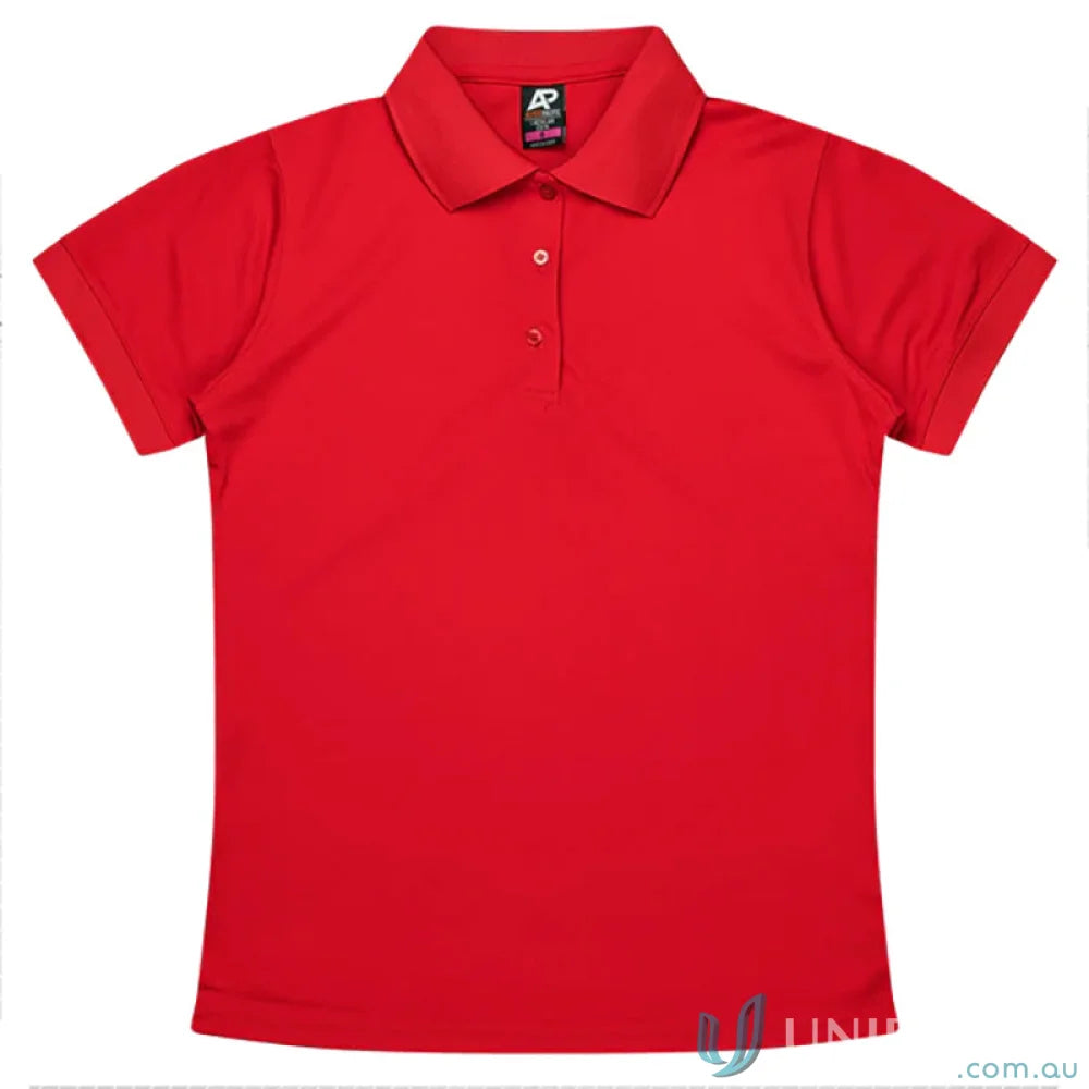 Lachlan Lady Polo with knitted collar, honeycomb knit, perfect for uniforms