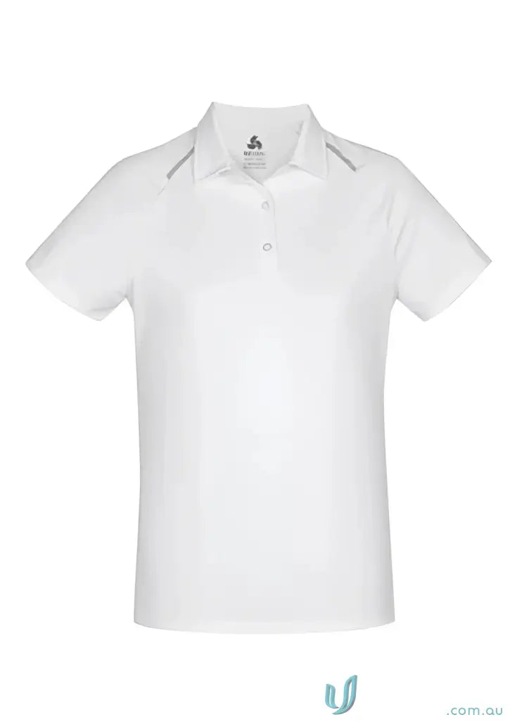 Ladies Academy Polo white short-sleeved polo shirt from Biz Collection Ladies P012LS