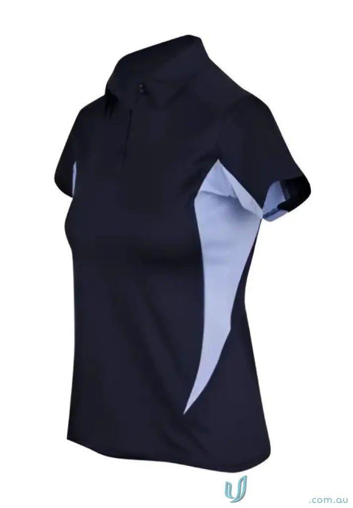 Navy and light blue ladies accelerator polo shirt from Ladies Accelerator Polo collection