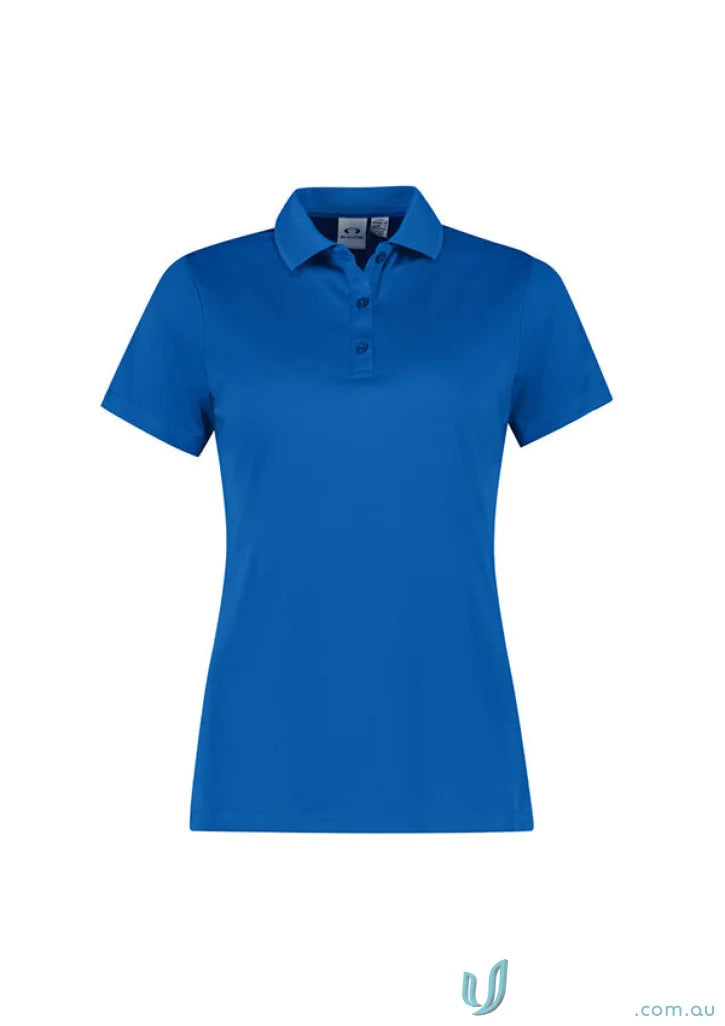 Blue short-sleeved polo shirt from P206LS Ladies Action collection for biz cool offers
