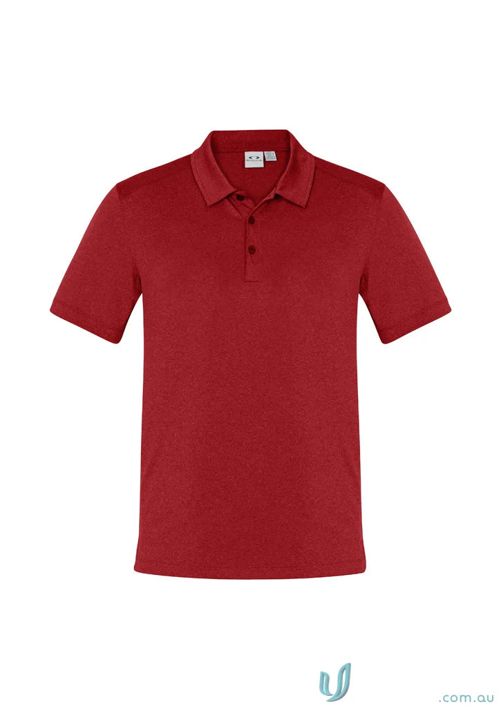 Red short-sleeved polo shirt from Ladies Aero Polo Biz Collection Ladies p815ls
