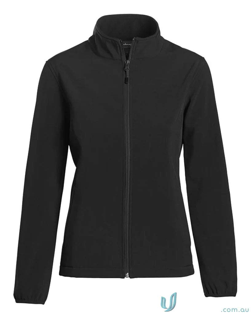 Black ladies Alta Jacket with bonded soft-shell and cozy microfleece interior
