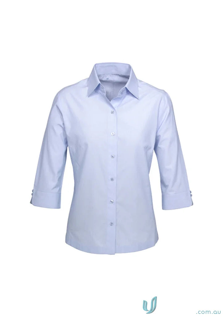 Light blue Ladies Ambassador 3Q Shirt with three-quarter sleeves from collection ladies ambassador s29521 biz