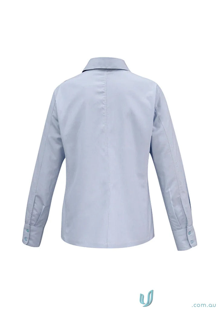 Light blue women’s ambassador long sleeve shirt from Biz Collection Ladies