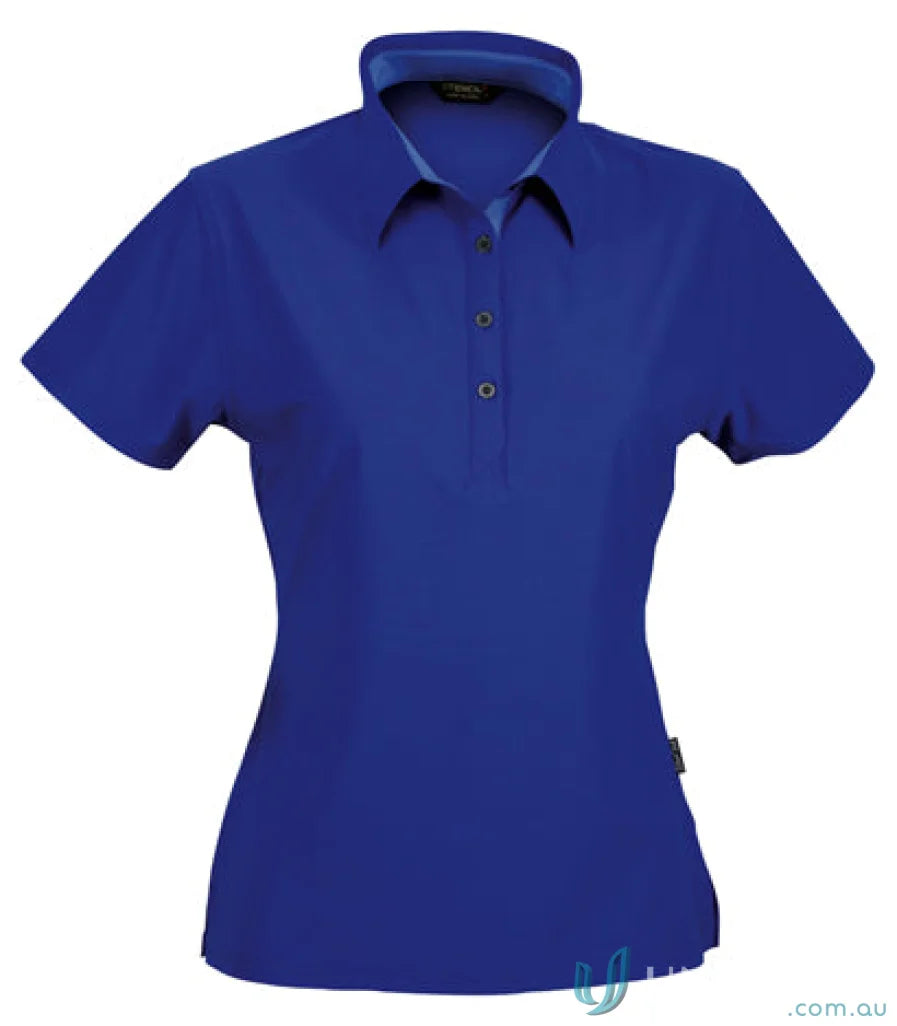 Blue ladies polo shirt ideal for uniforms and workwear at Ladies Argent Polo