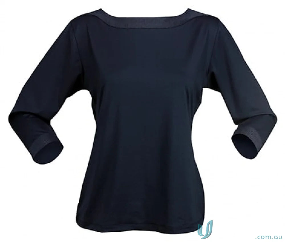Navy blue long-sleeved top from Ladies Argent Top, perfect for workwear and uniforms