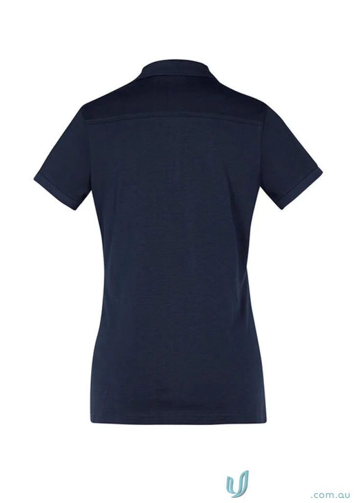 Ladies Aston Polo navy blue cotton jersey knit from Biz Collection Ladies product image