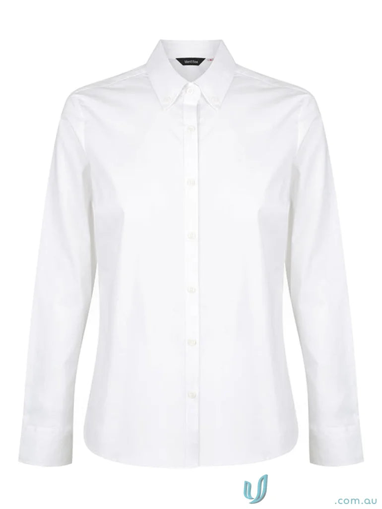 Ladies Baxter Long Sleeve Shirt in white, perfect long sleeve shirt for women