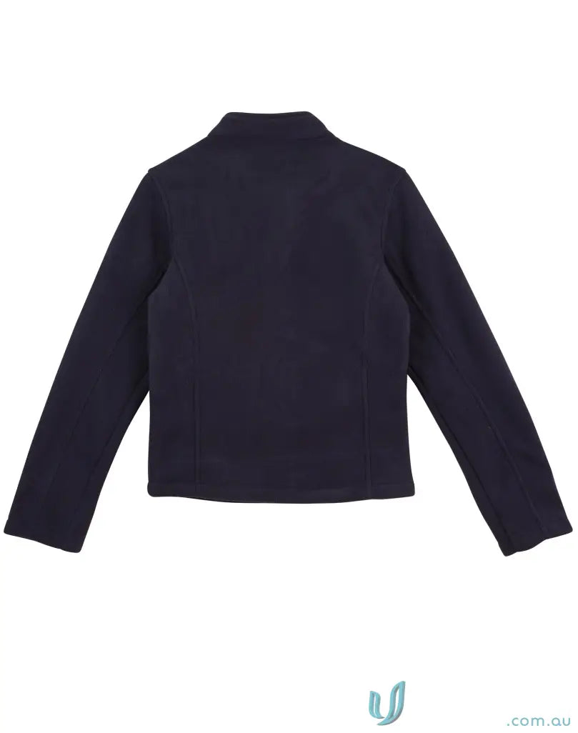 Dark blue Ladies Micro Bonded Polar Fleece Jacket with bonded polar fleece design