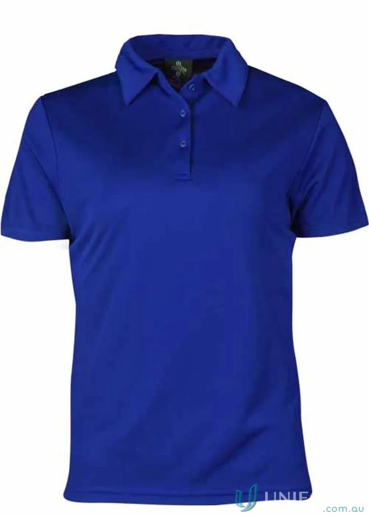 Cobalt blue Ladies Botany Polo shirt in soft fabric, perfect for uniforms or workwear